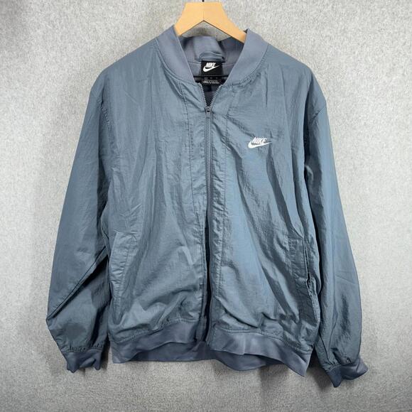 Nike Other - Nike Light Windbreaker Jacket Streetwear Blue Front Zip Men's Size XL